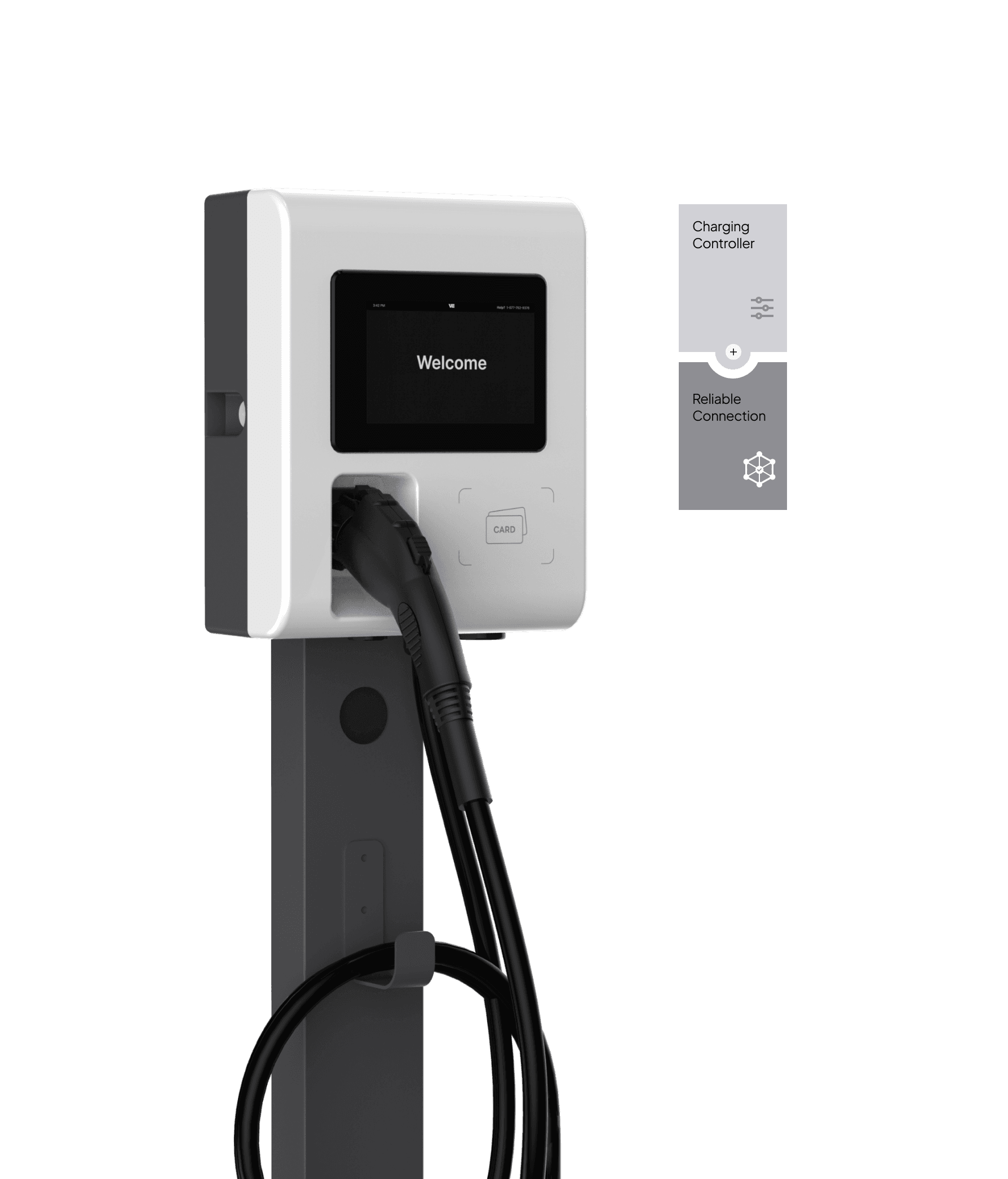 mounted viveEV 19.2kW EV Charger Dispenser